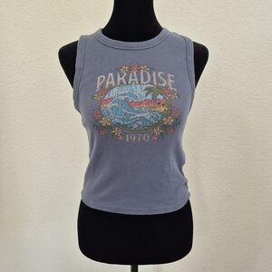 Hollister Paradise Graphic Tank Top - Slate Blue